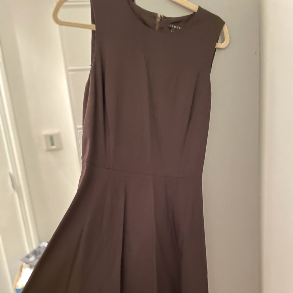 Theory Dark Brown A Line dress
